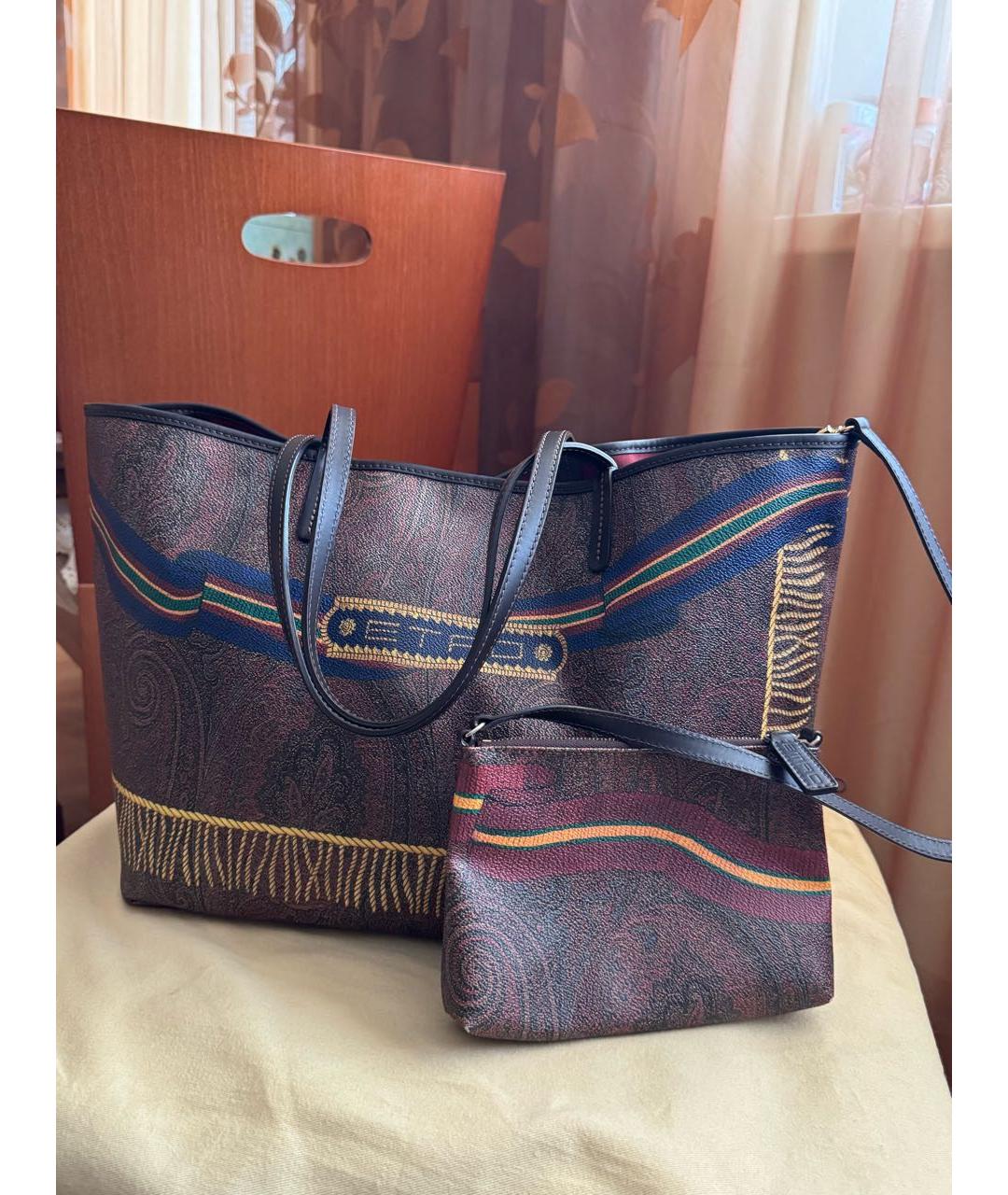 ETRO Мульти кожаная сумка тоут, фото 7