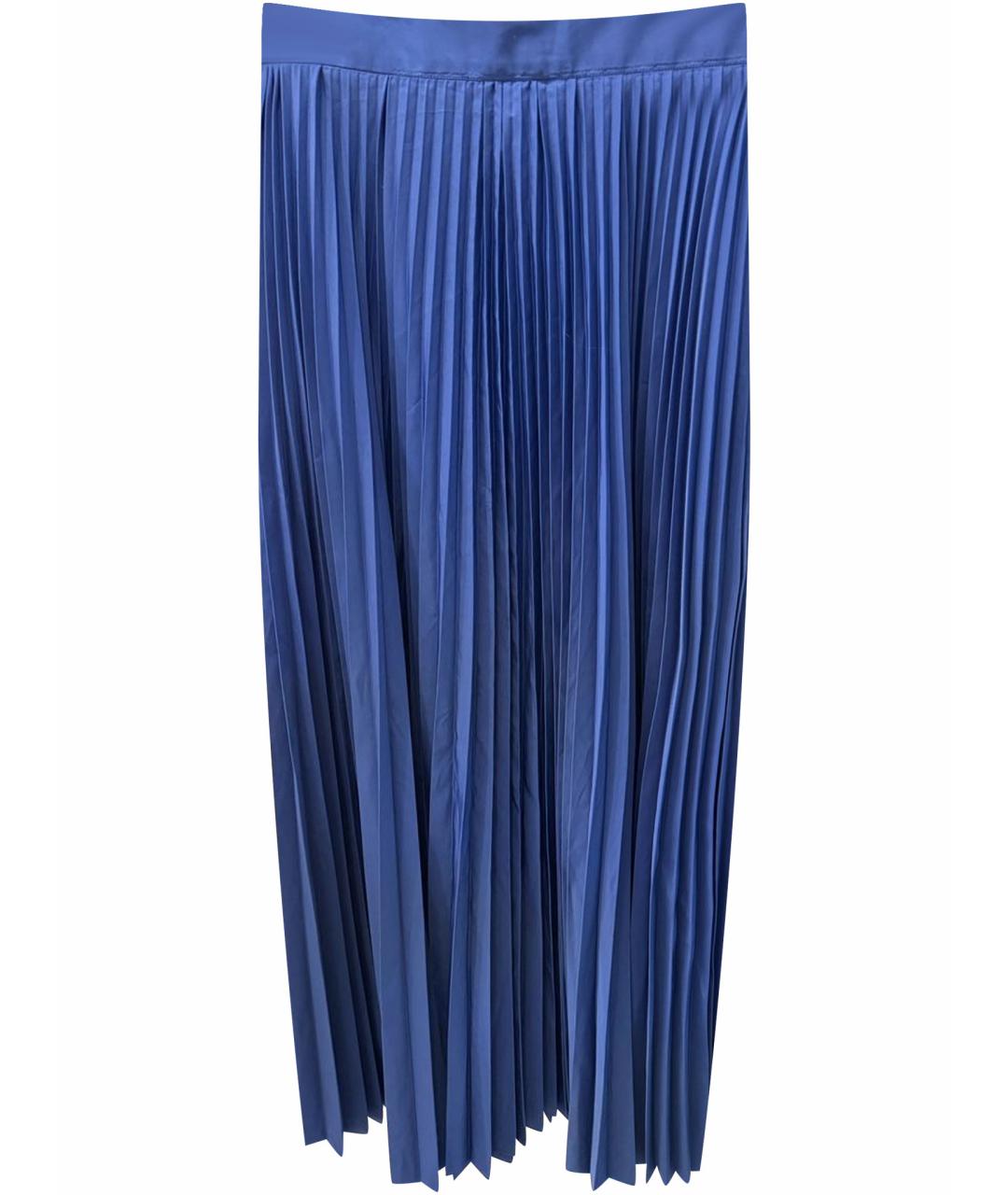 MAX MARA Синяя полиэстеровая юбка макси, фото 1