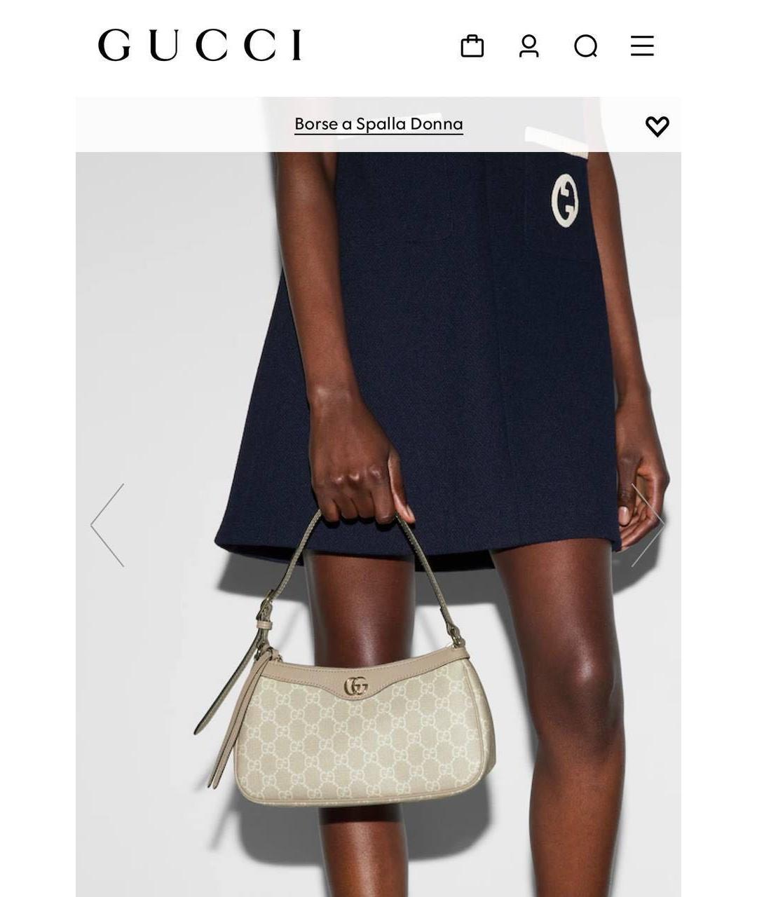 GUCCI Бежевая сумка с короткими ручками, фото 3