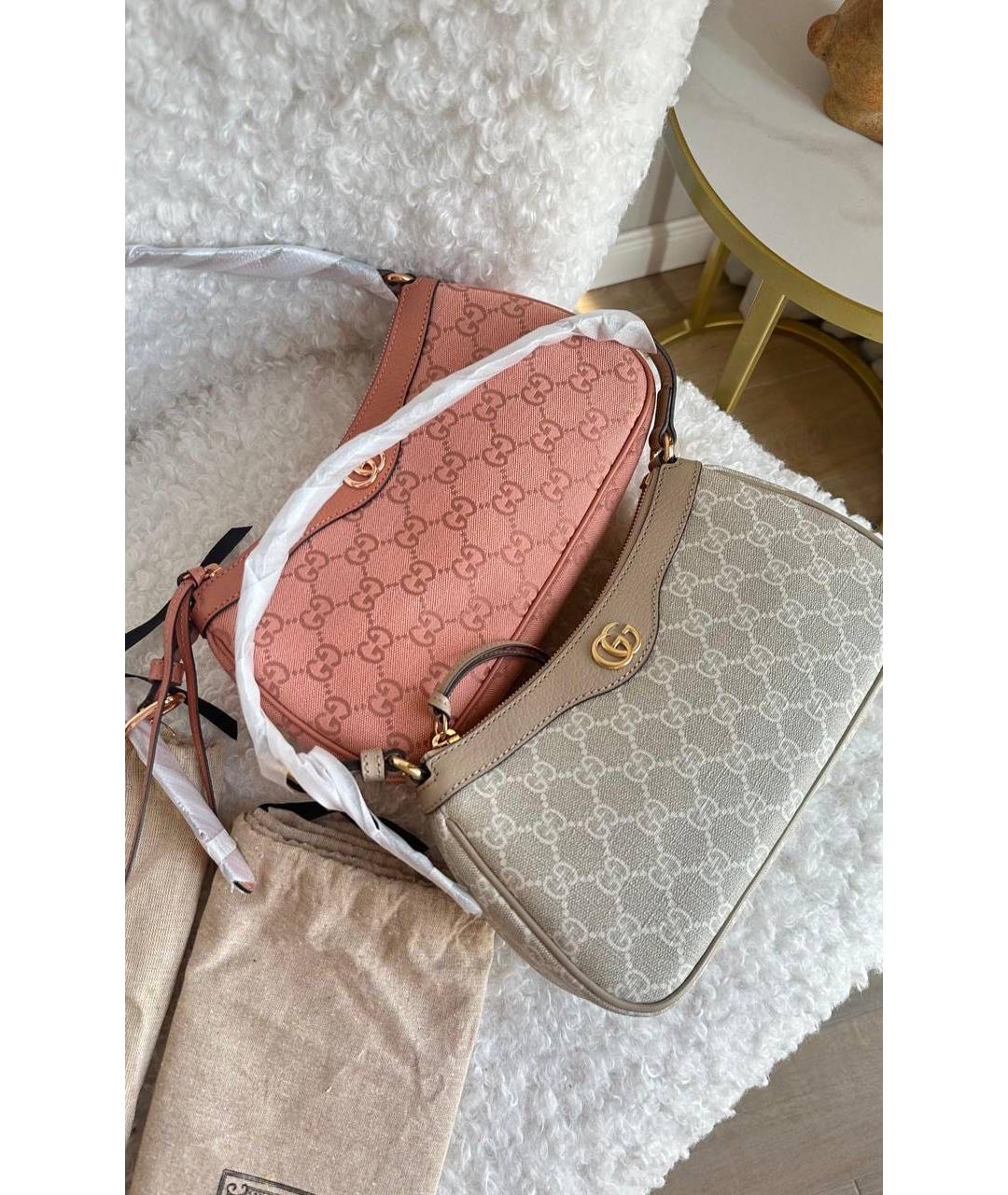 GUCCI Бежевая сумка с короткими ручками, фото 5
