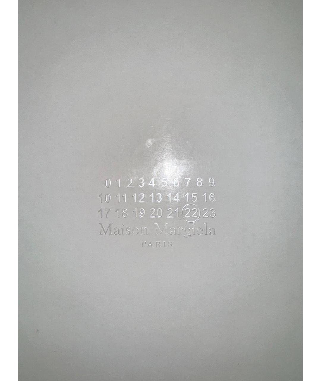 MAISON MARGIELA Черные кожаные ботинки, фото 4