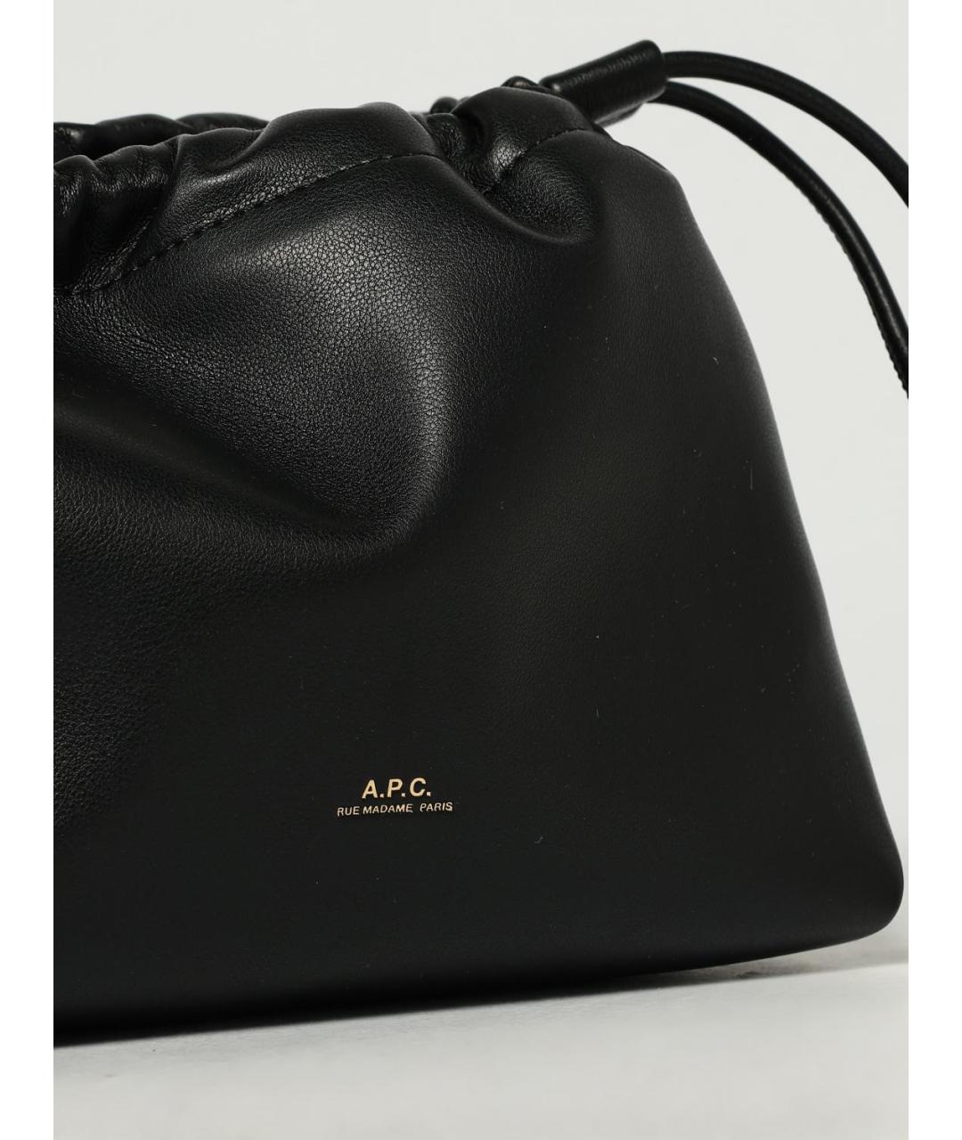 A.P.C. Черная синтетическая сумка тоут, фото 3