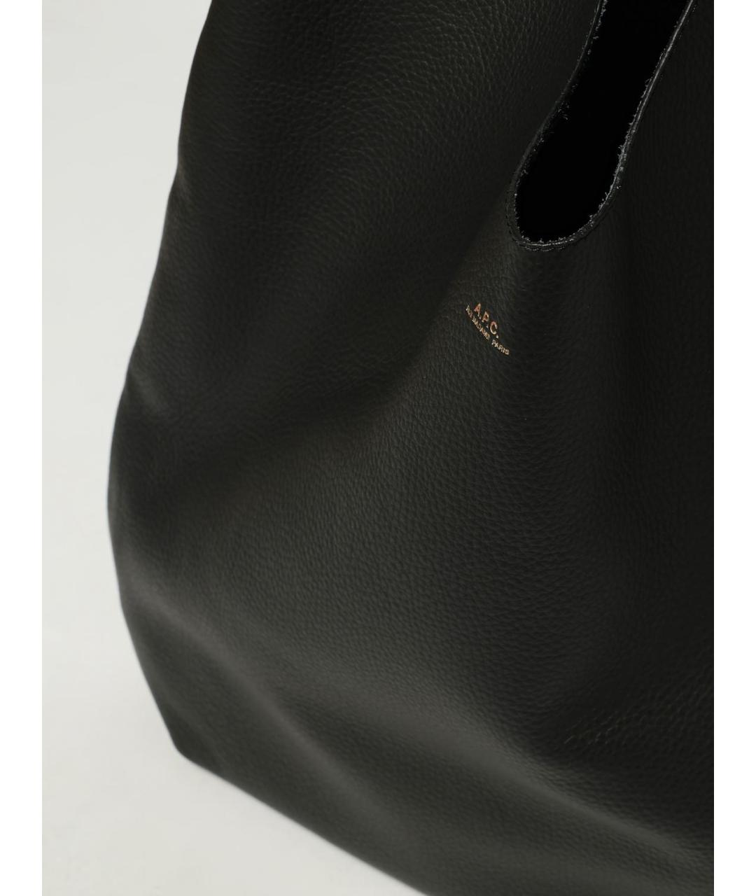 A.P.C. Черная кожаная сумка через плечо, фото 3
