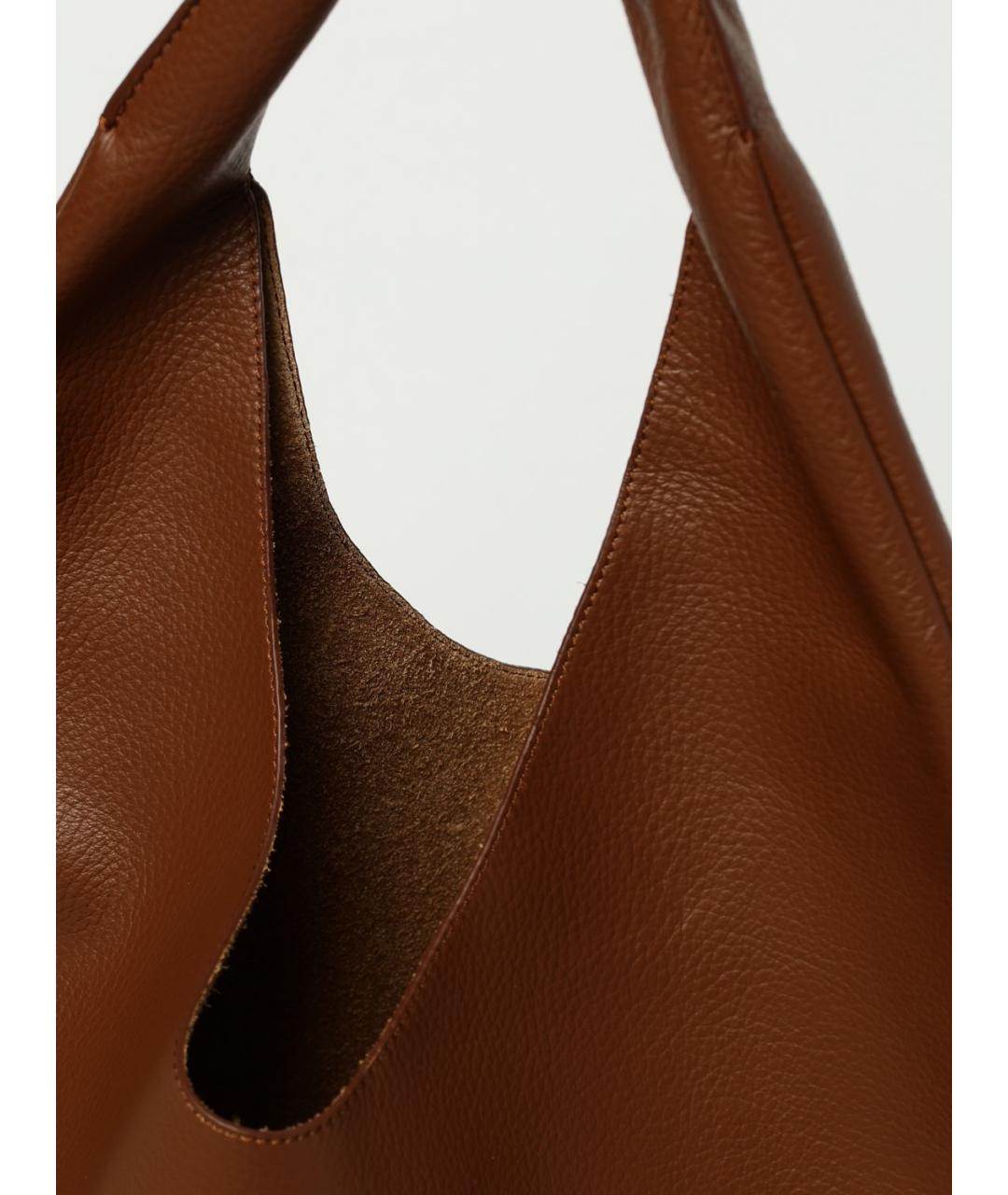 A.P.C. Коричневая кожаная сумка через плечо, фото 3