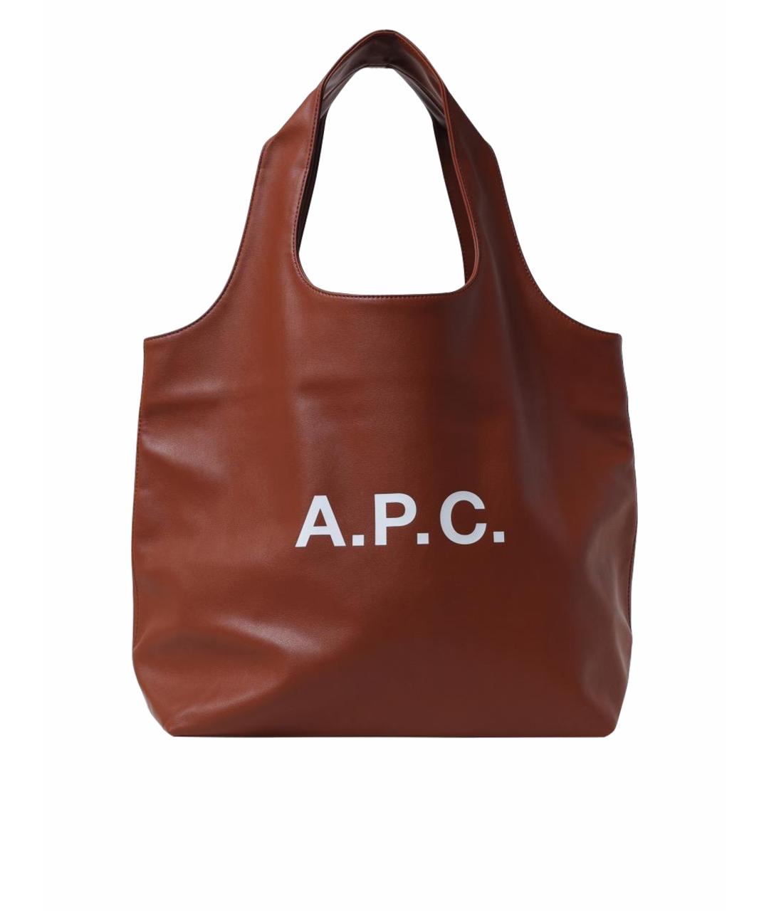 A.P.C. Коричневая сумка тоут, фото 1