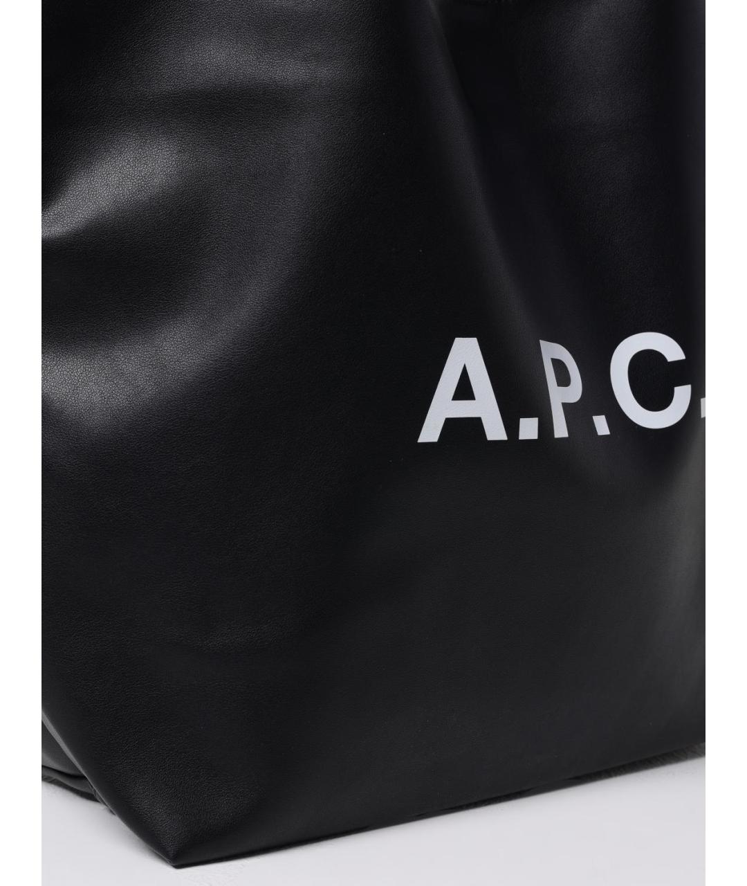A.P.C. Черная сумка тоут, фото 3