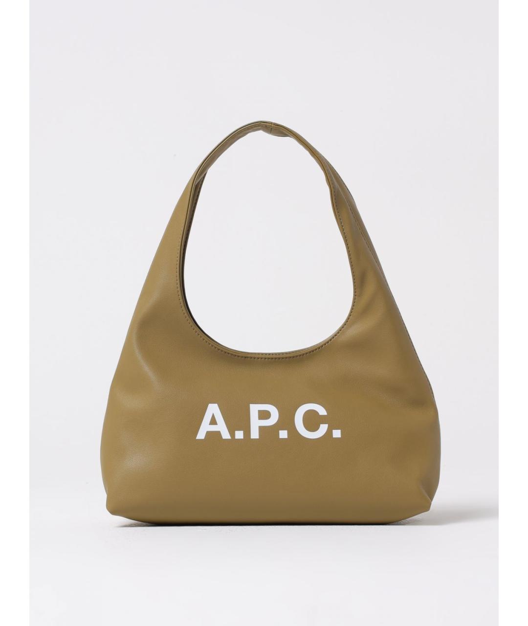 A.P.C. Хаки сумка через плечо из искусственной кожи, фото 4
