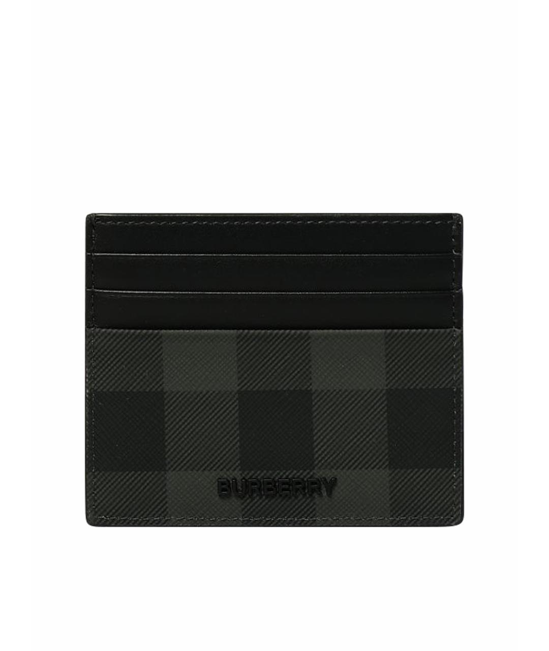 BURBERRY Серый кожаный кардхолдер, фото 1