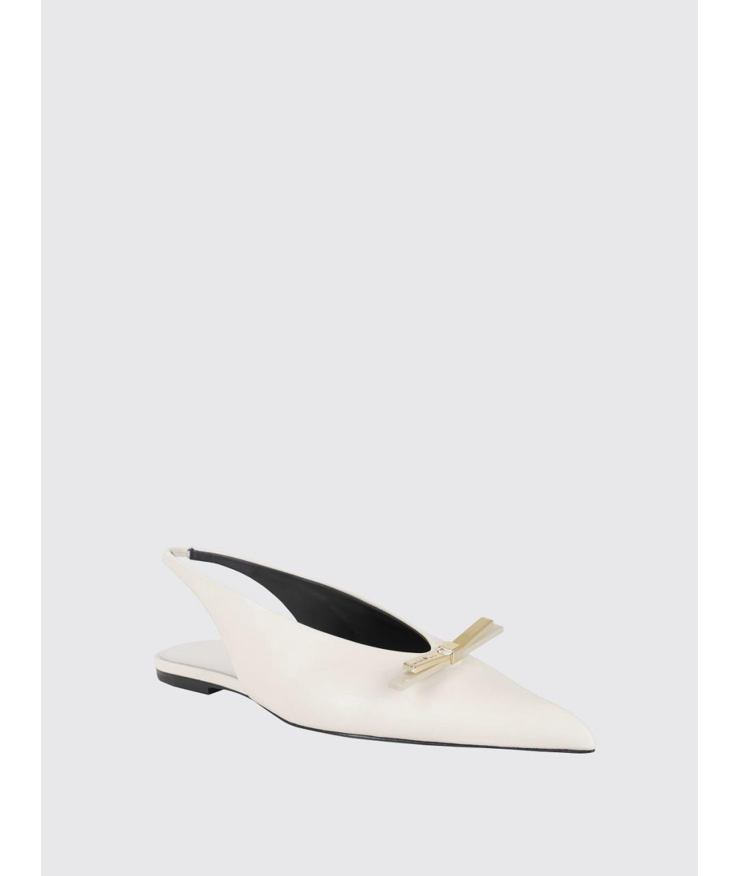 LANVIN Бежевые кожаные балетки, фото 2