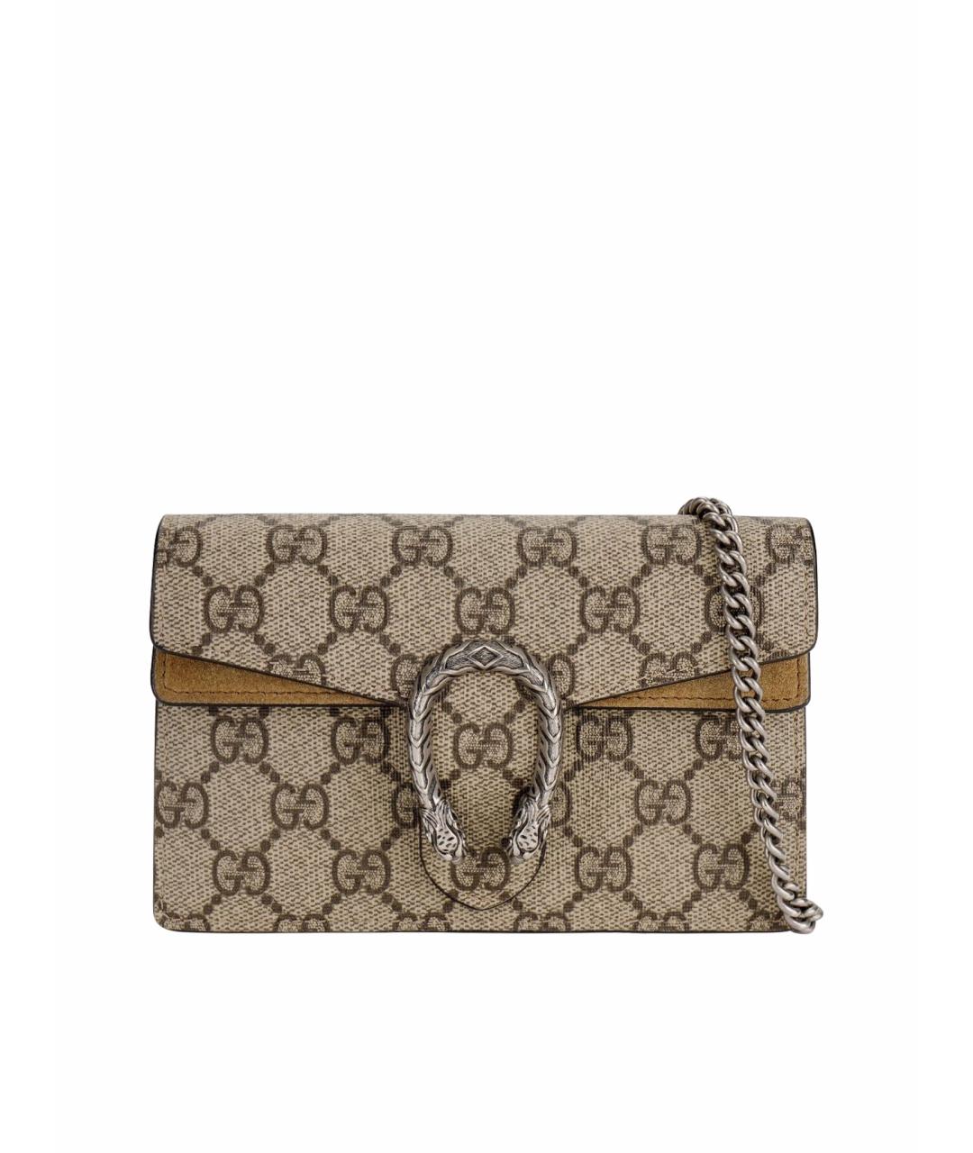 GUCCI Коричневая кожаная сумка через плечо, фото 1