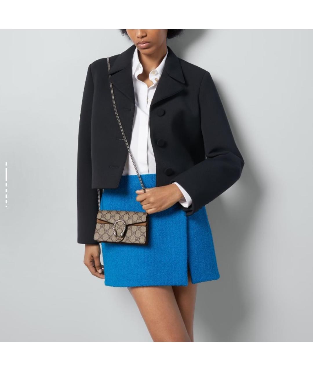 GUCCI Коричневая кожаная сумка через плечо, фото 3