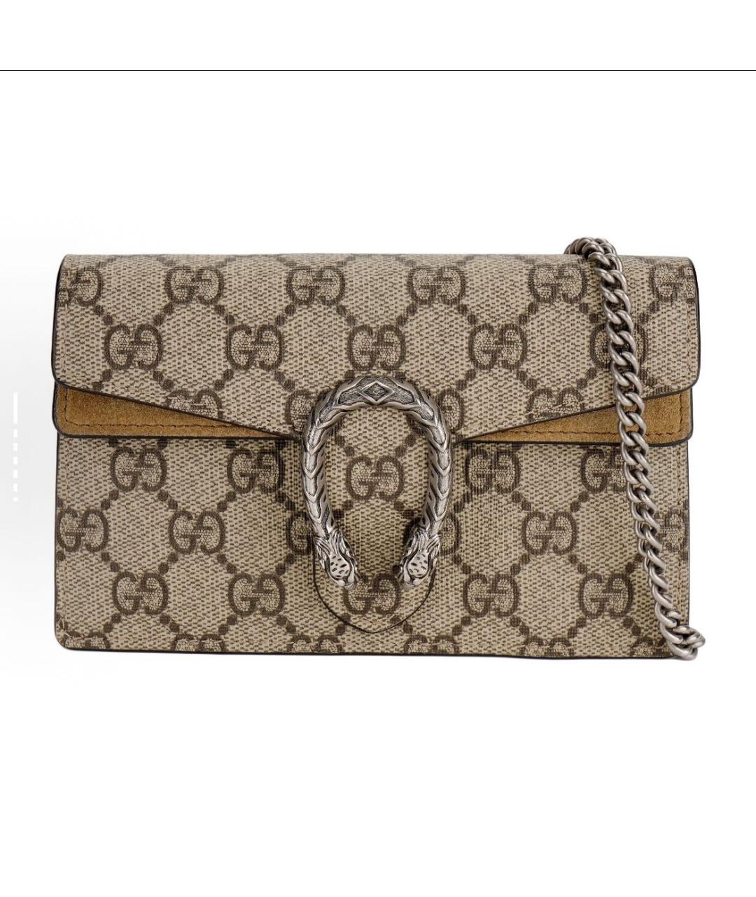 GUCCI Коричневая кожаная сумка через плечо, фото 4