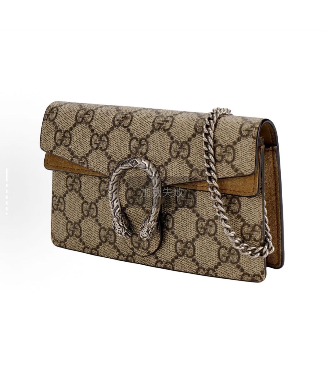 GUCCI Коричневая кожаная сумка через плечо, фото 2