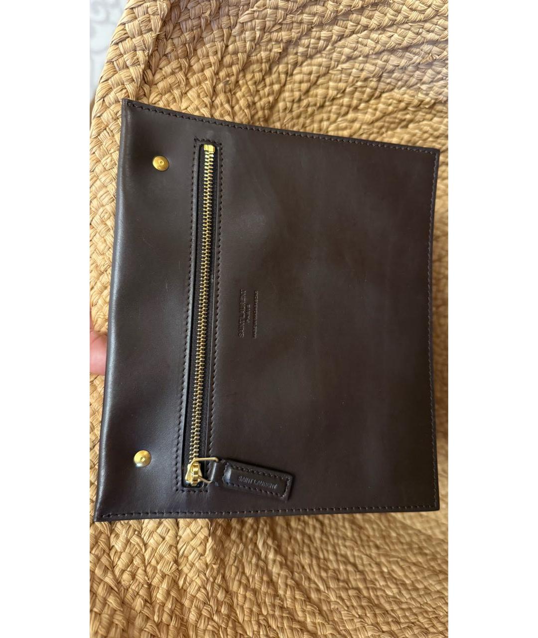 SAINT LAURENT Бежевая пелетеная пляжная сумка, фото 3