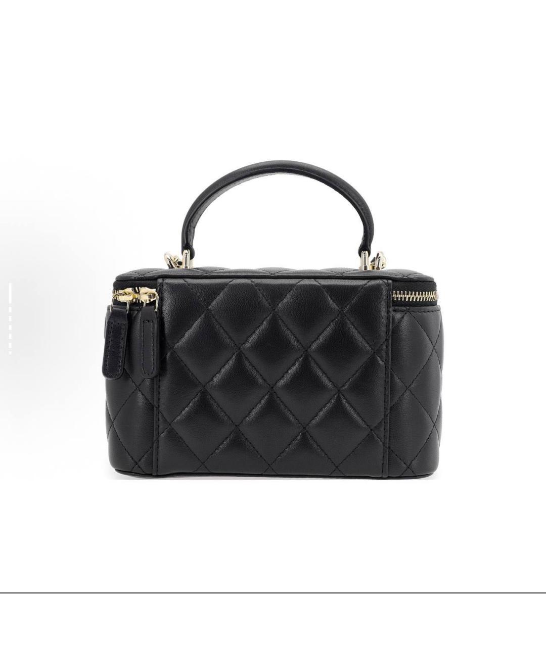 LOUIS VUITTON Черная кожаная сумка тоут, фото 4