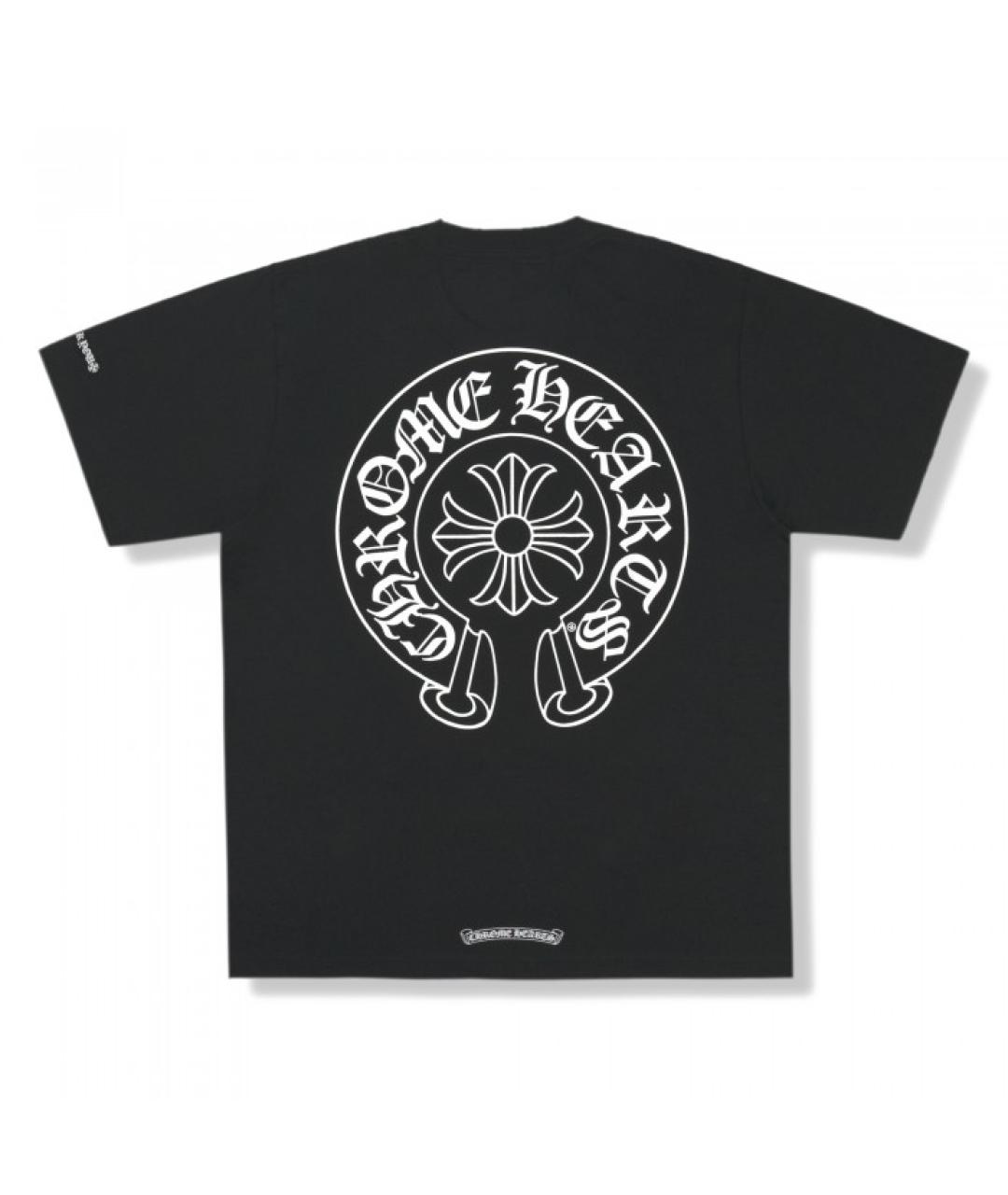 CHROME HEARTS Черная хлопковая футболка, фото 2