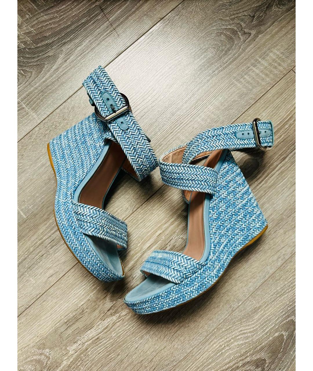 STUART WEITZMAN Голубые босоножки, фото 4