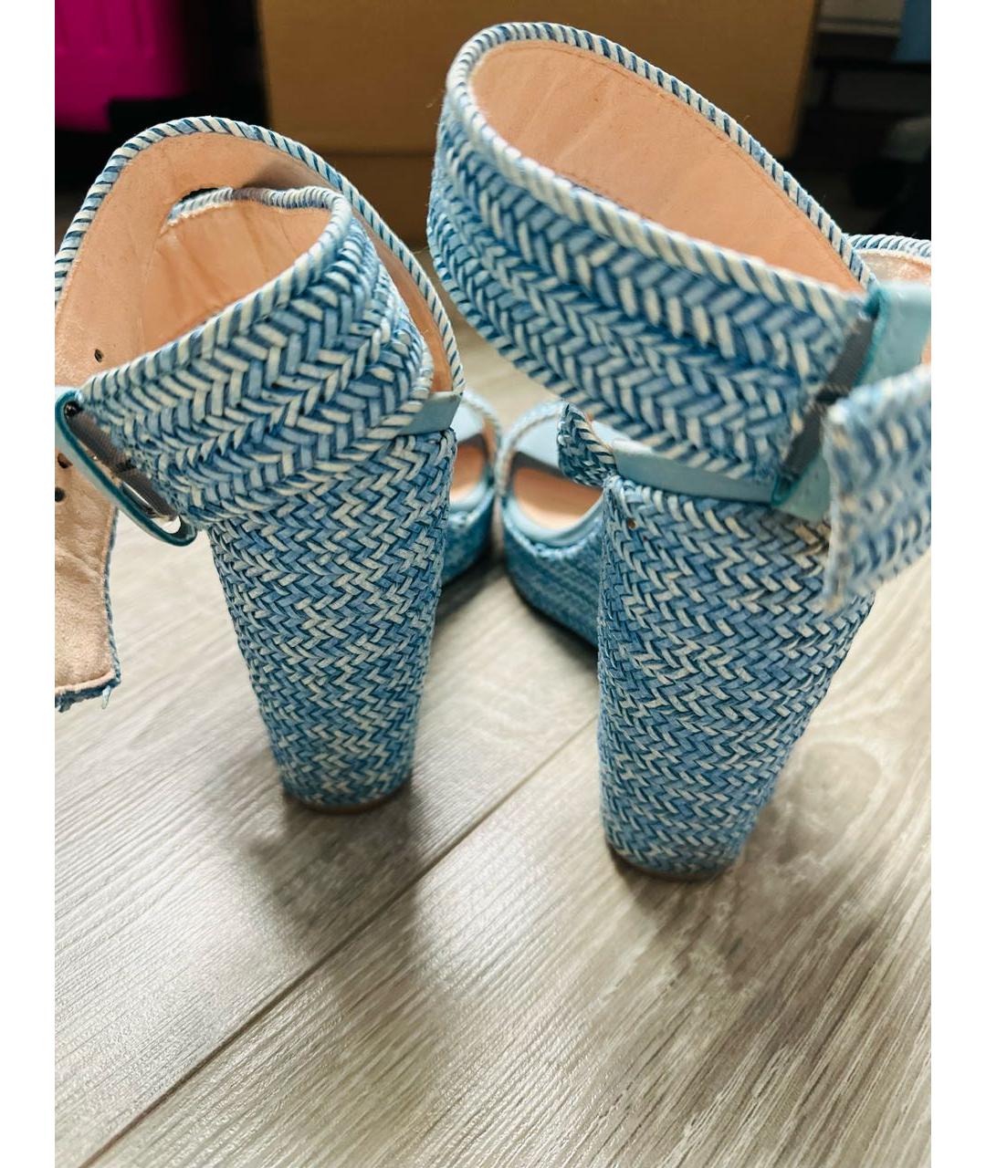 STUART WEITZMAN Голубые босоножки, фото 7