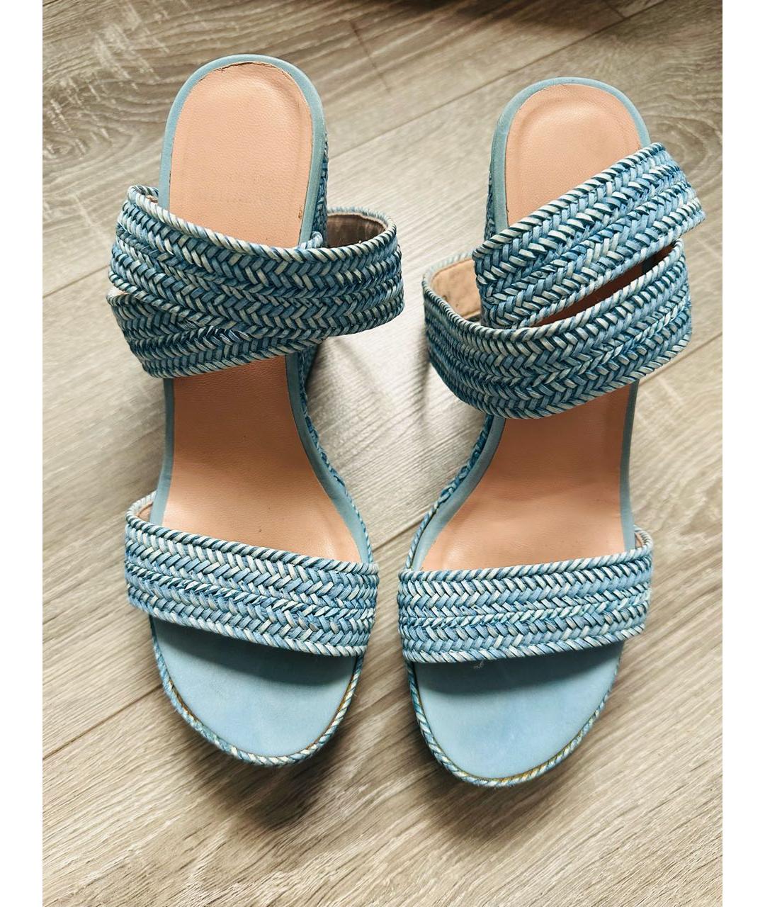 STUART WEITZMAN Голубые босоножки, фото 2