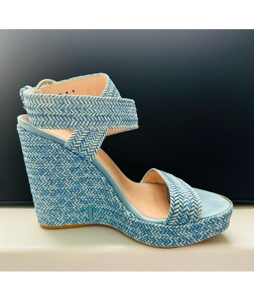 STUART WEITZMAN Голубые босоножки, фото 8