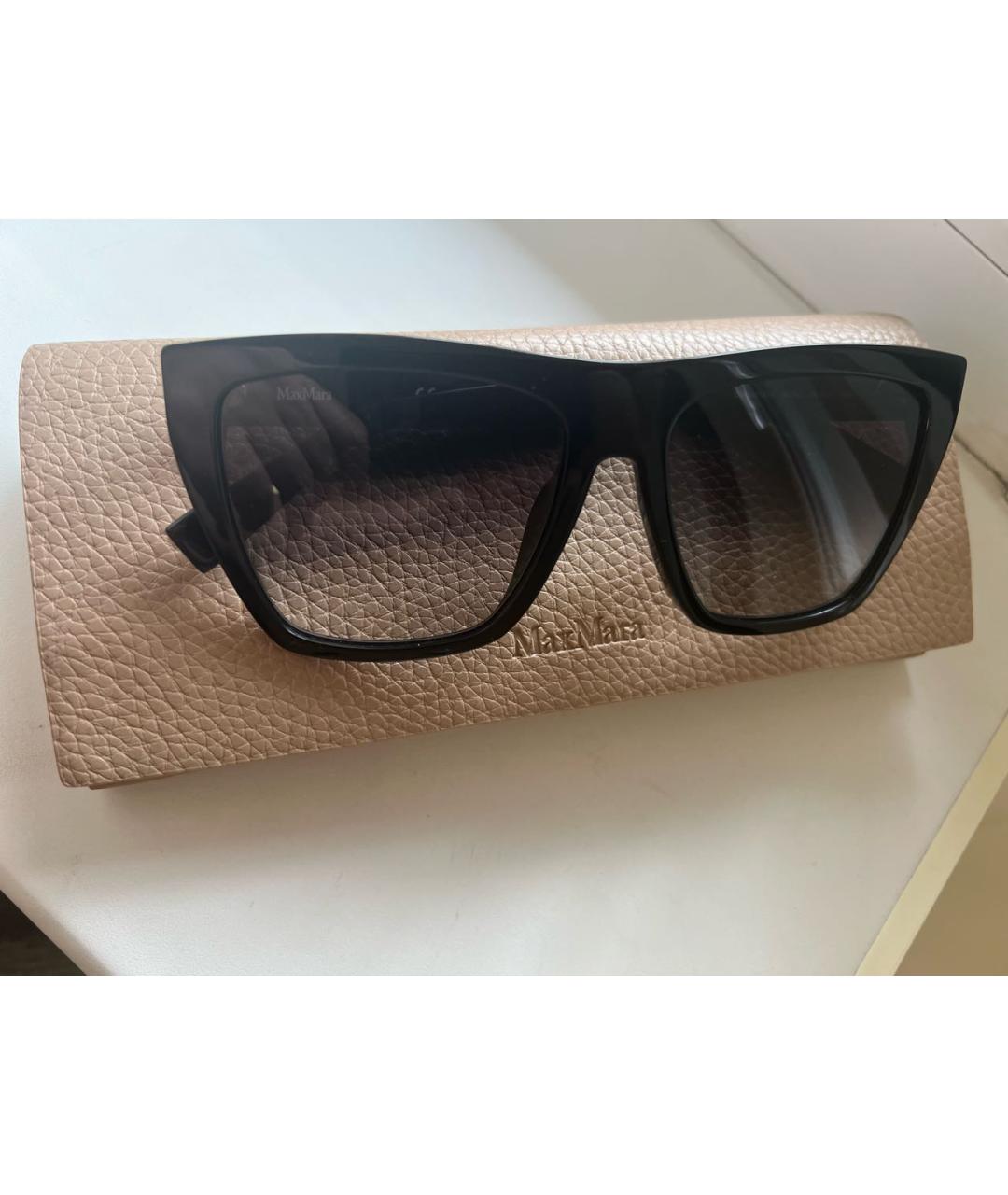 MAX MARA Черные пластиковые солнцезащитные очки, фото 5