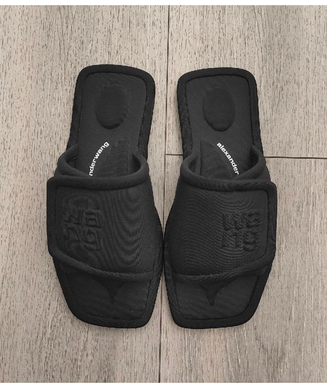 ALEXANDER WANG Черные текстильные сандалии, фото 2
