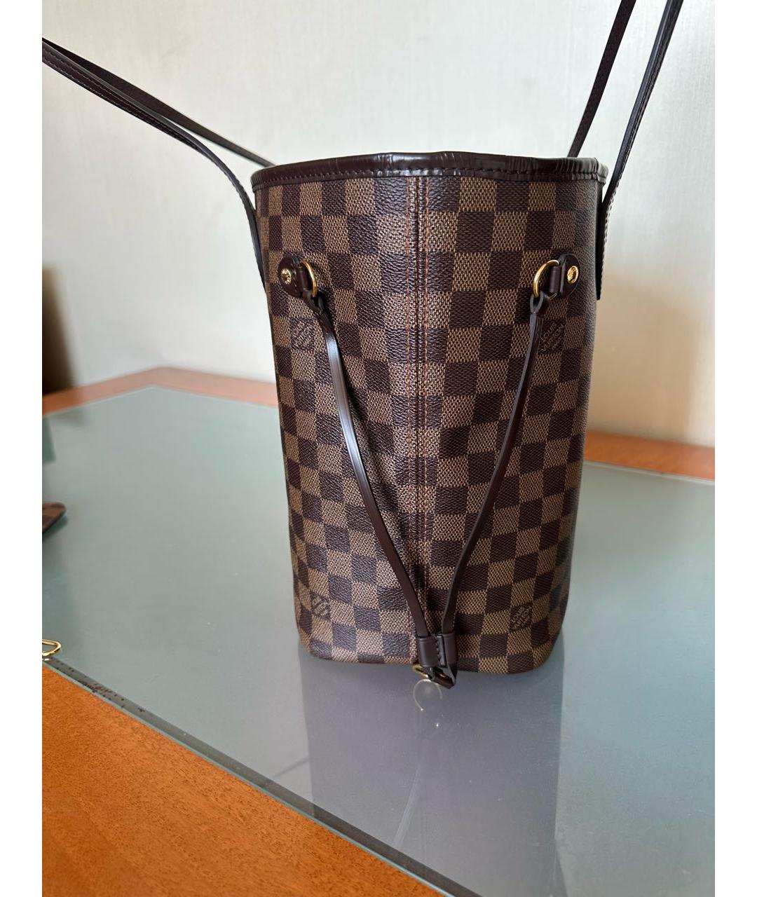 LOUIS VUITTON Коричневая кожаная сумка тоут, фото 2