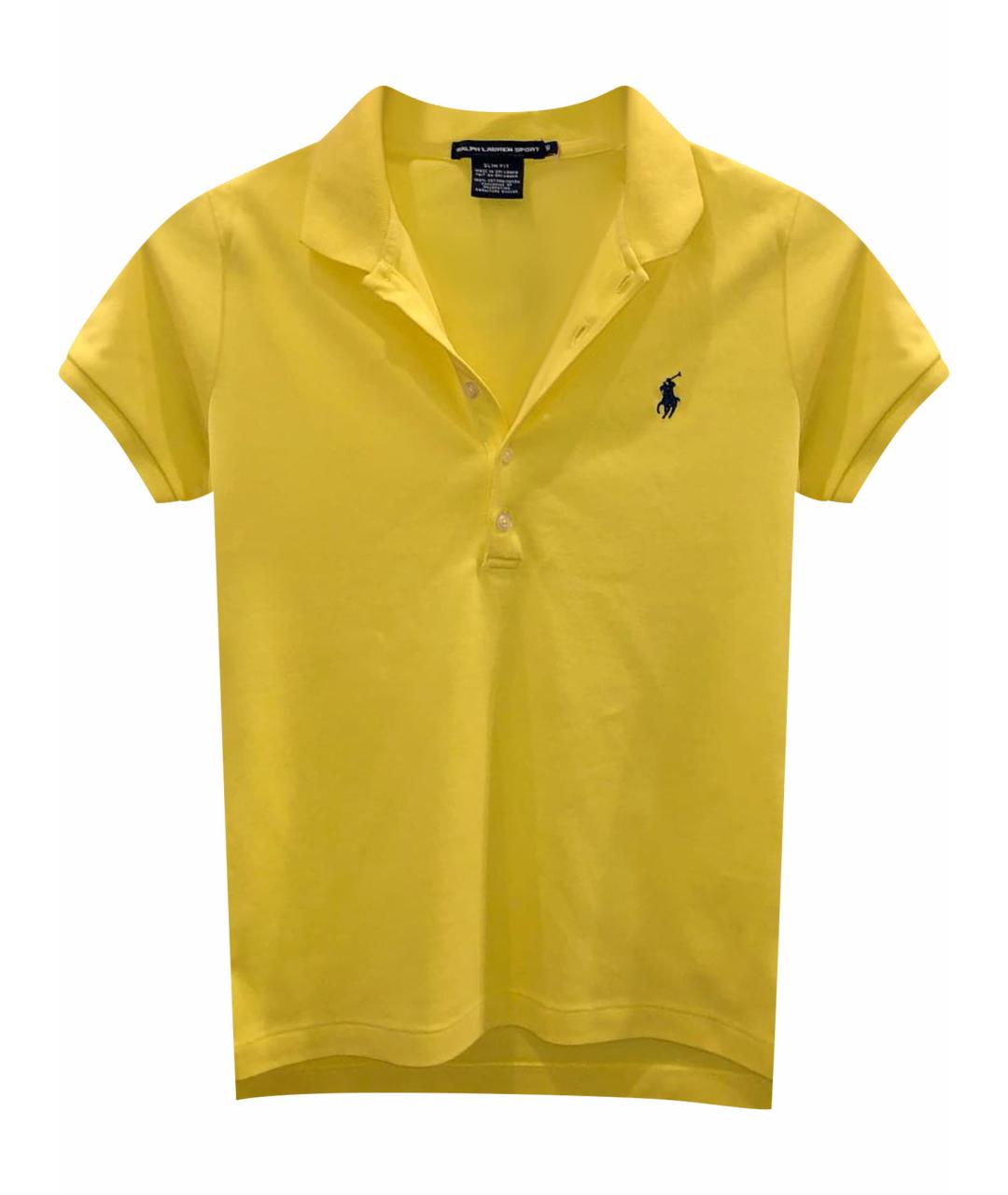 RALPH LAUREN Желтая хлопковая футболка, фото 1