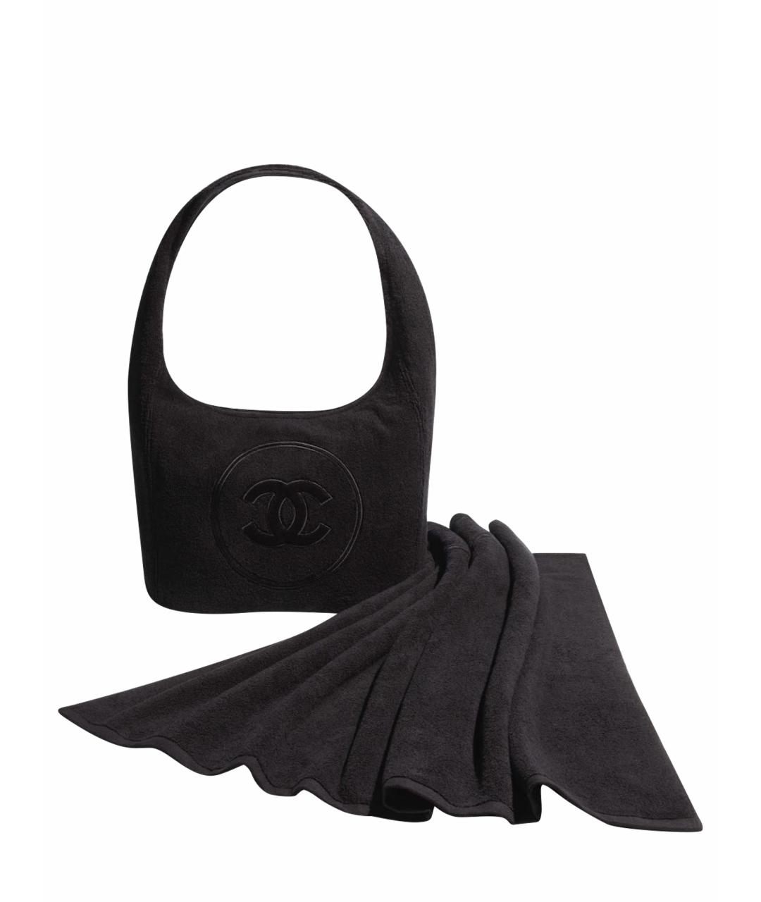 CHANEL Черная пляжная сумка, фото 1