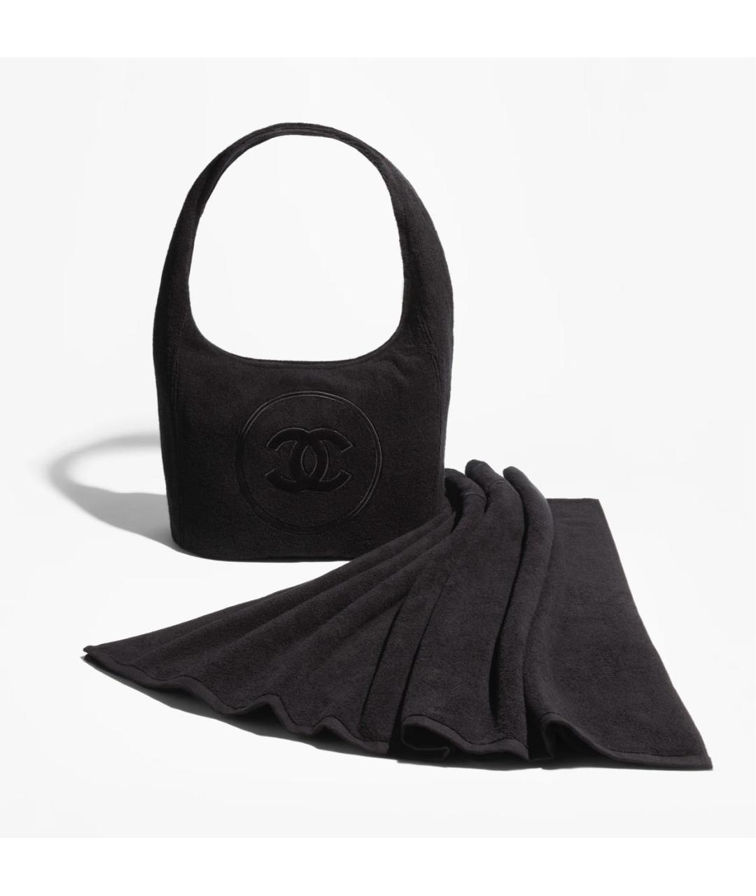 CHANEL Черная пляжная сумка, фото 9
