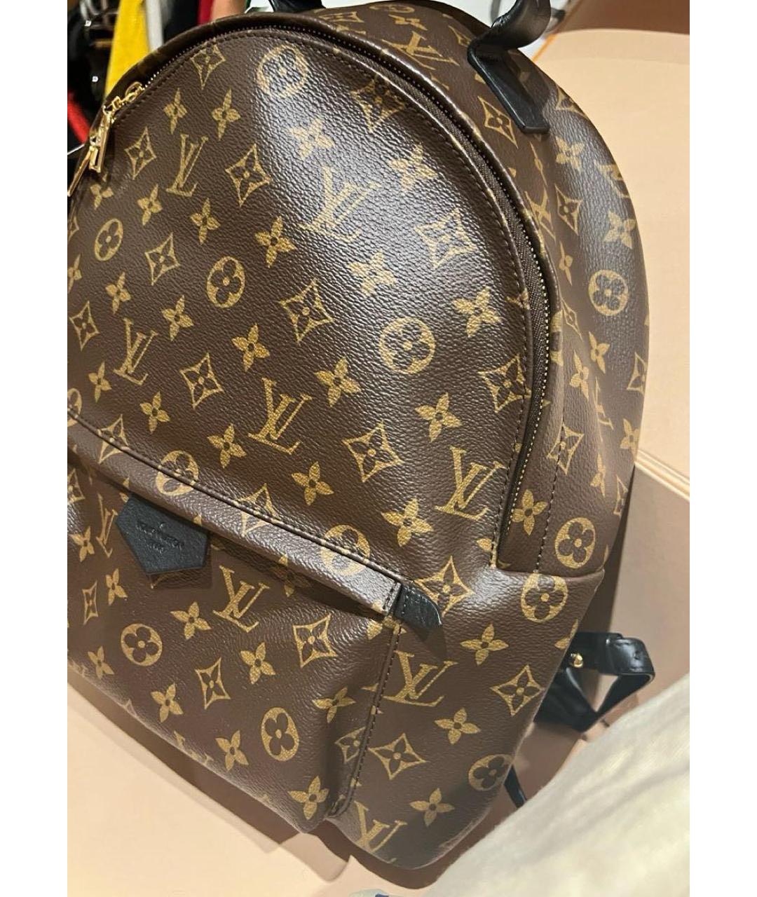 LOUIS VUITTON Коричневый кожаный рюкзак, фото 3