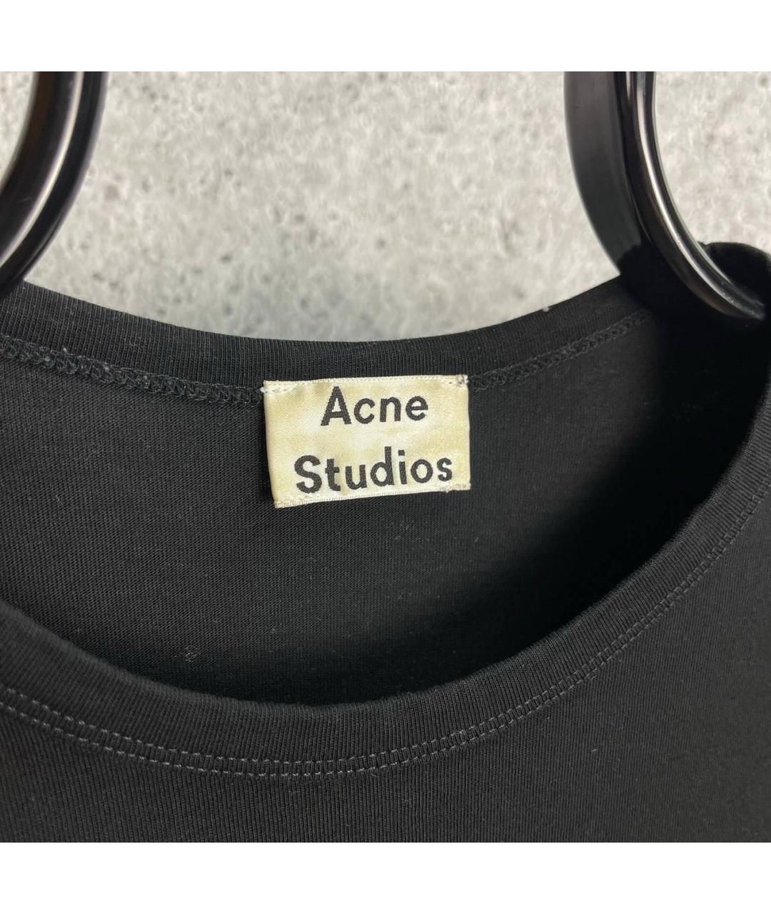 ACNE STUDIOS Черная хлопковая футболка, фото 4