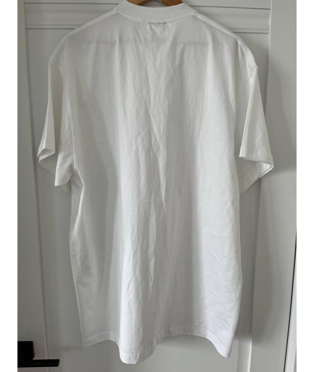 BALENCIAGA Белая хлопковая футболка, фото 2