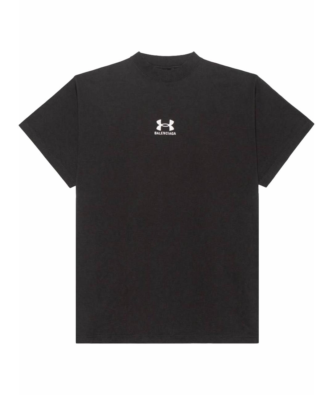 BALENCIAGA Антрацитовая хлопковая футболка, фото 1