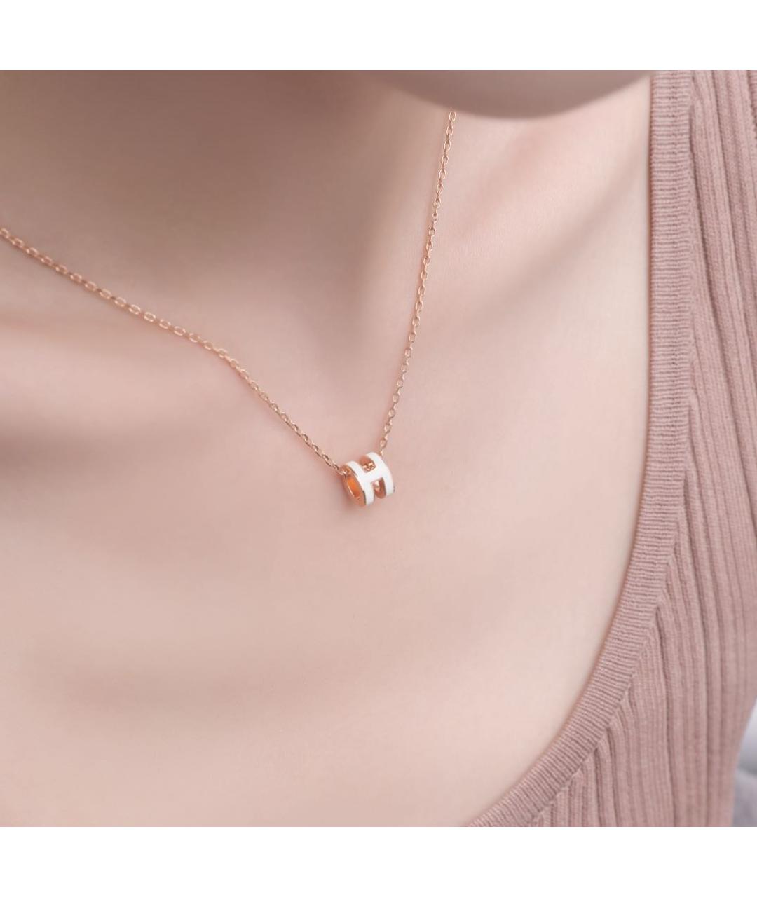 HERMES Белая подвеска, фото 5