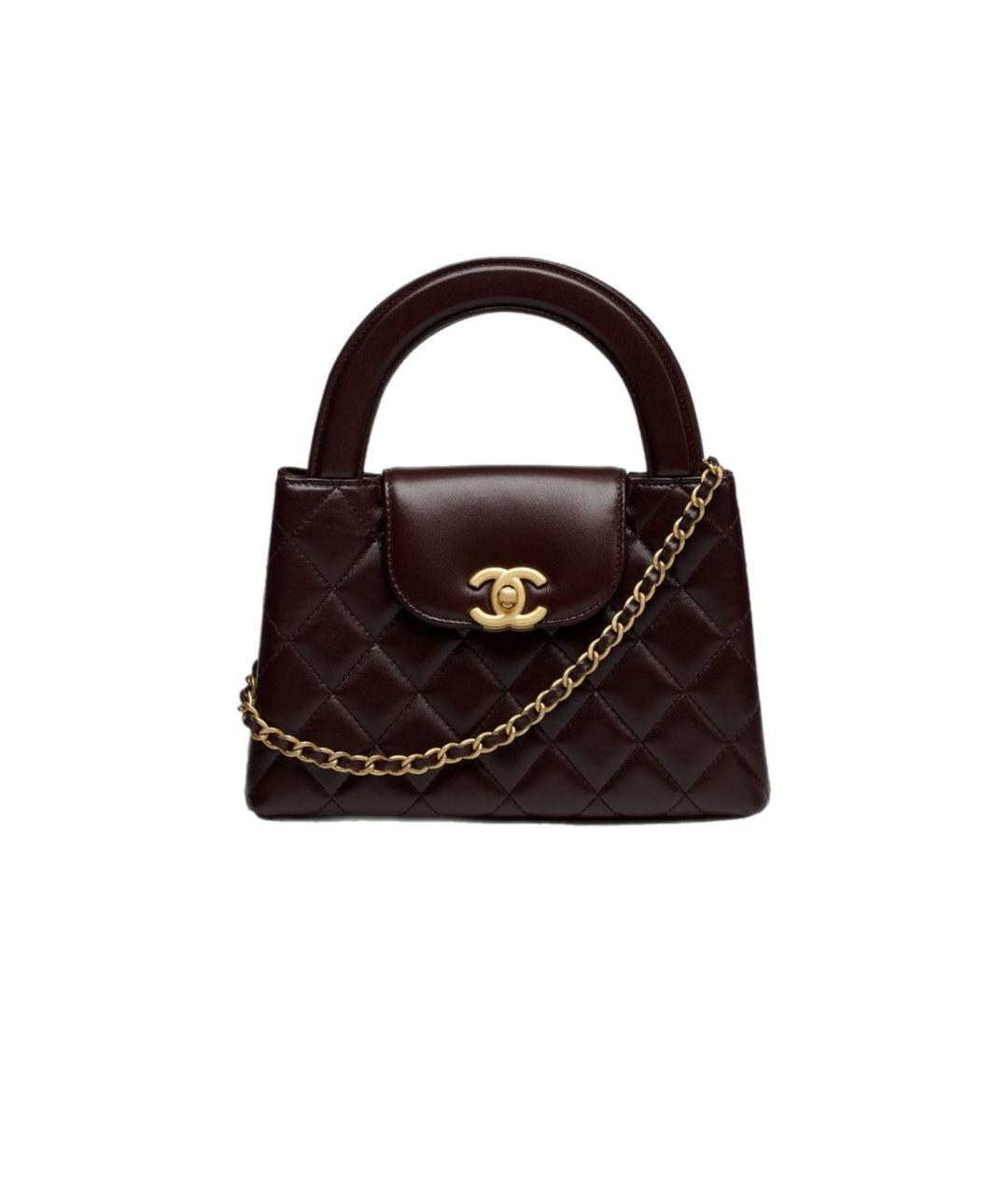 CHANEL Коричневая кожаная сумка через плечо, фото 1