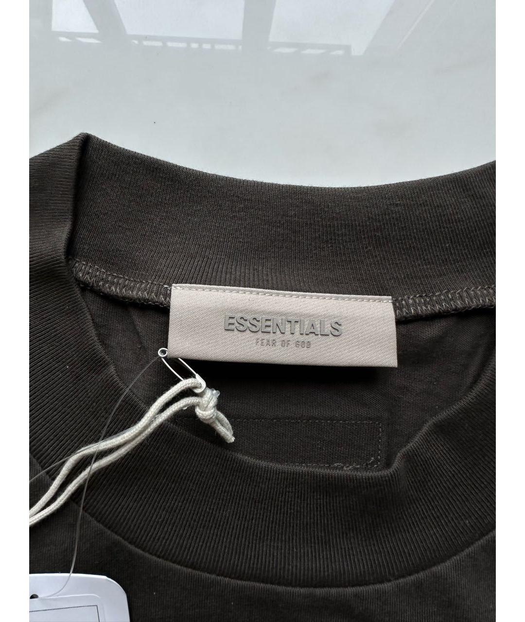 FEAR OF GOD ESSENTIALS Черная хлопковая футболка, фото 6
