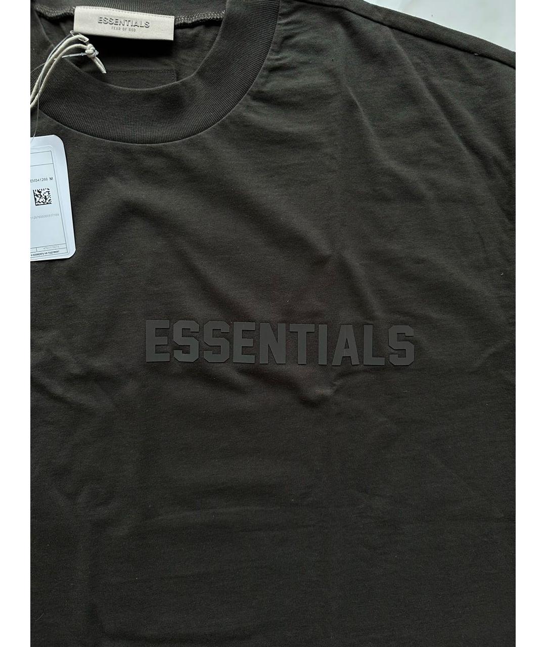 FEAR OF GOD ESSENTIALS Черная хлопковая футболка, фото 5