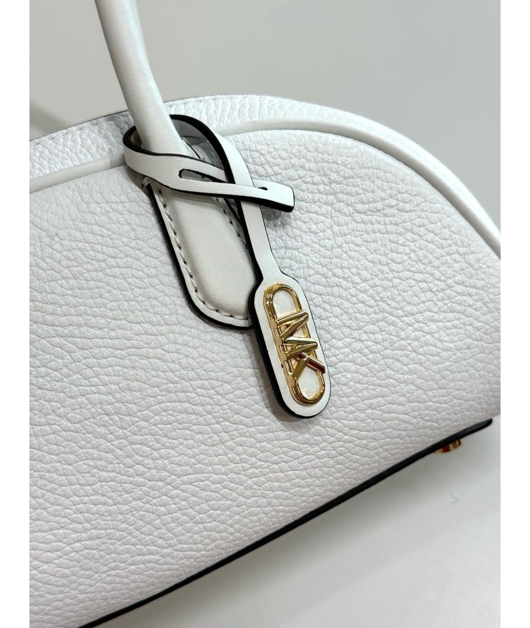MICHAEL KORS Белая кожаная сумка с короткими ручками, фото 7