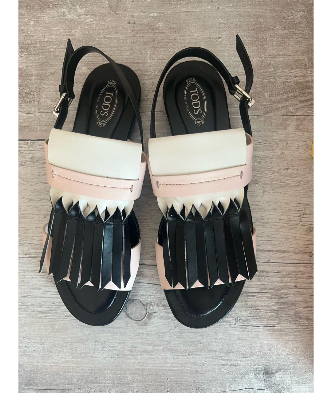 TOD'S Мульти кожаные босоножки, фото 7