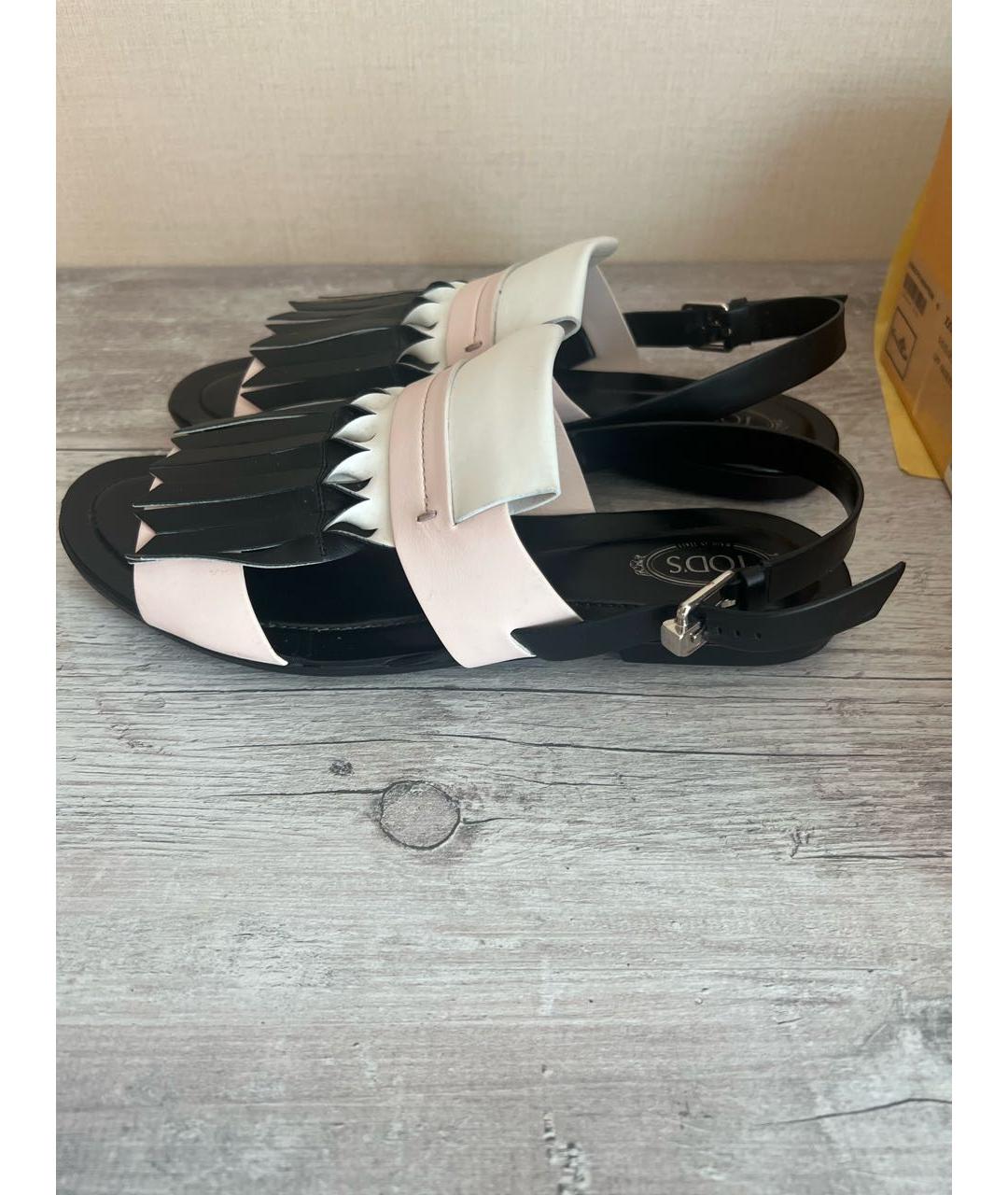 TOD'S Мульти кожаные босоножки, фото 2