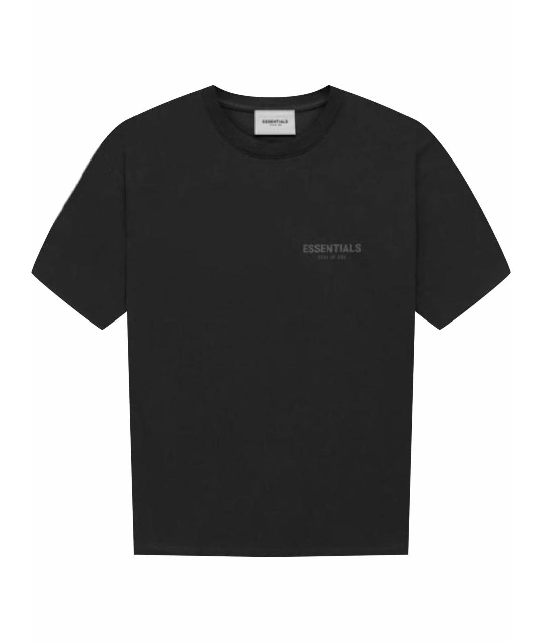 FEAR OF GOD ESSENTIALS Черная хлопковая футболка, фото 1