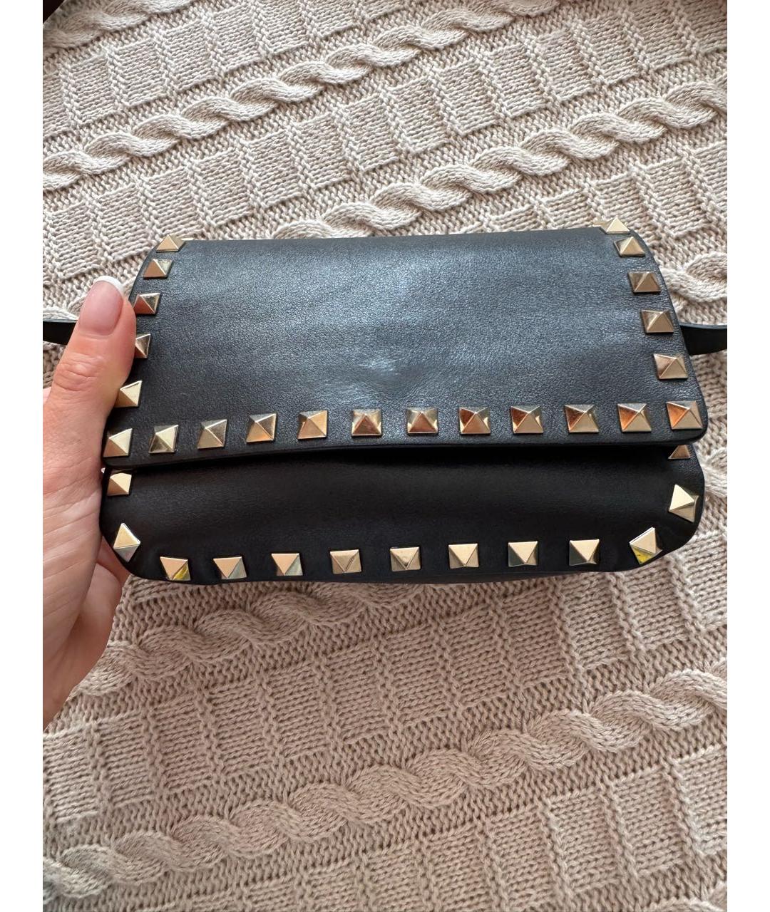 VALENTINO Черная кожаная поясная сумка, фото 2