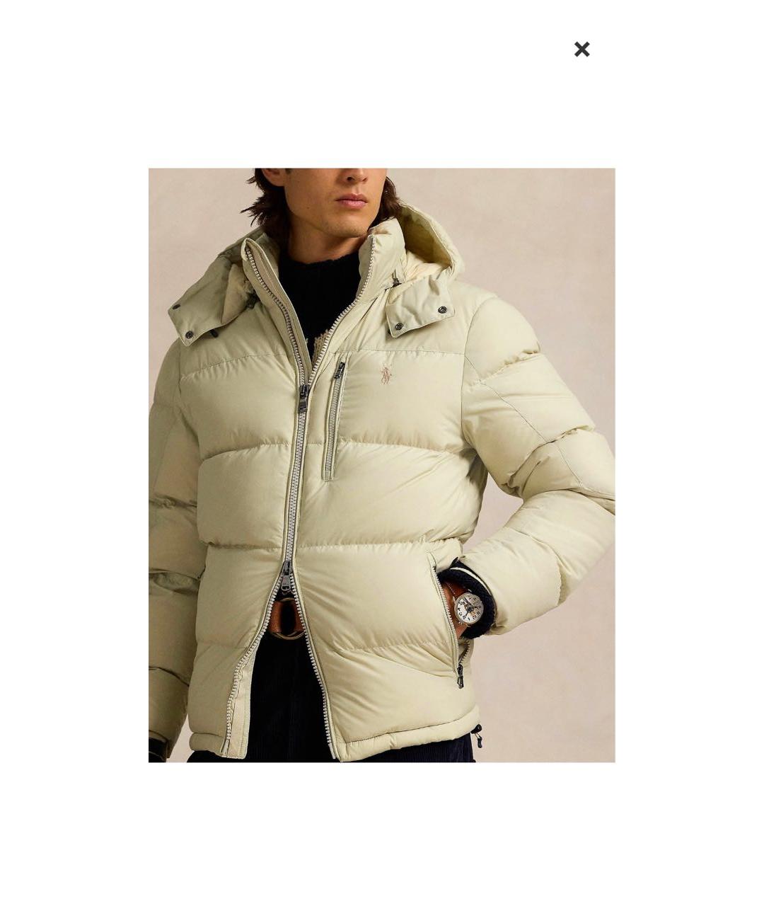 POLO RALPH LAUREN Бежевая полиэстеровая куртка, фото 4