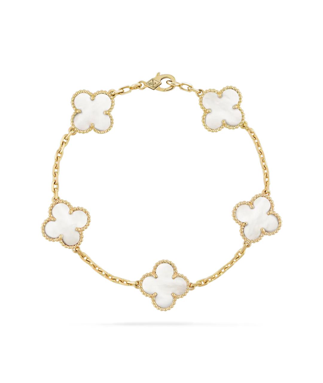 VAN CLEEF & ARPELS Белый браслет из желтого золота, фото 1