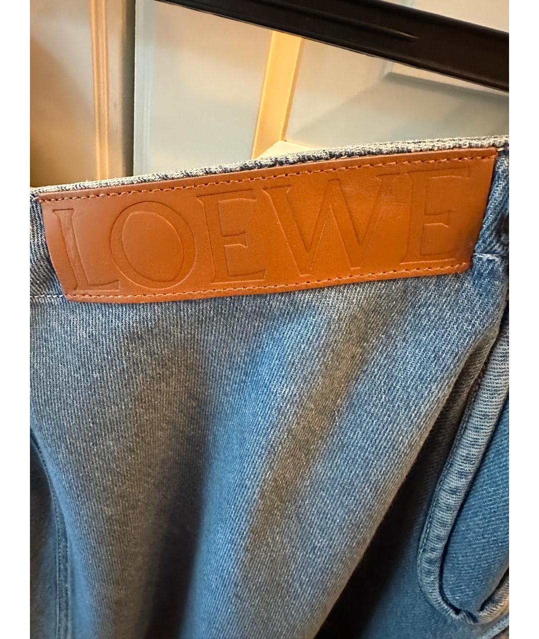 LOEWE Синяя деним юбка миди, фото 4