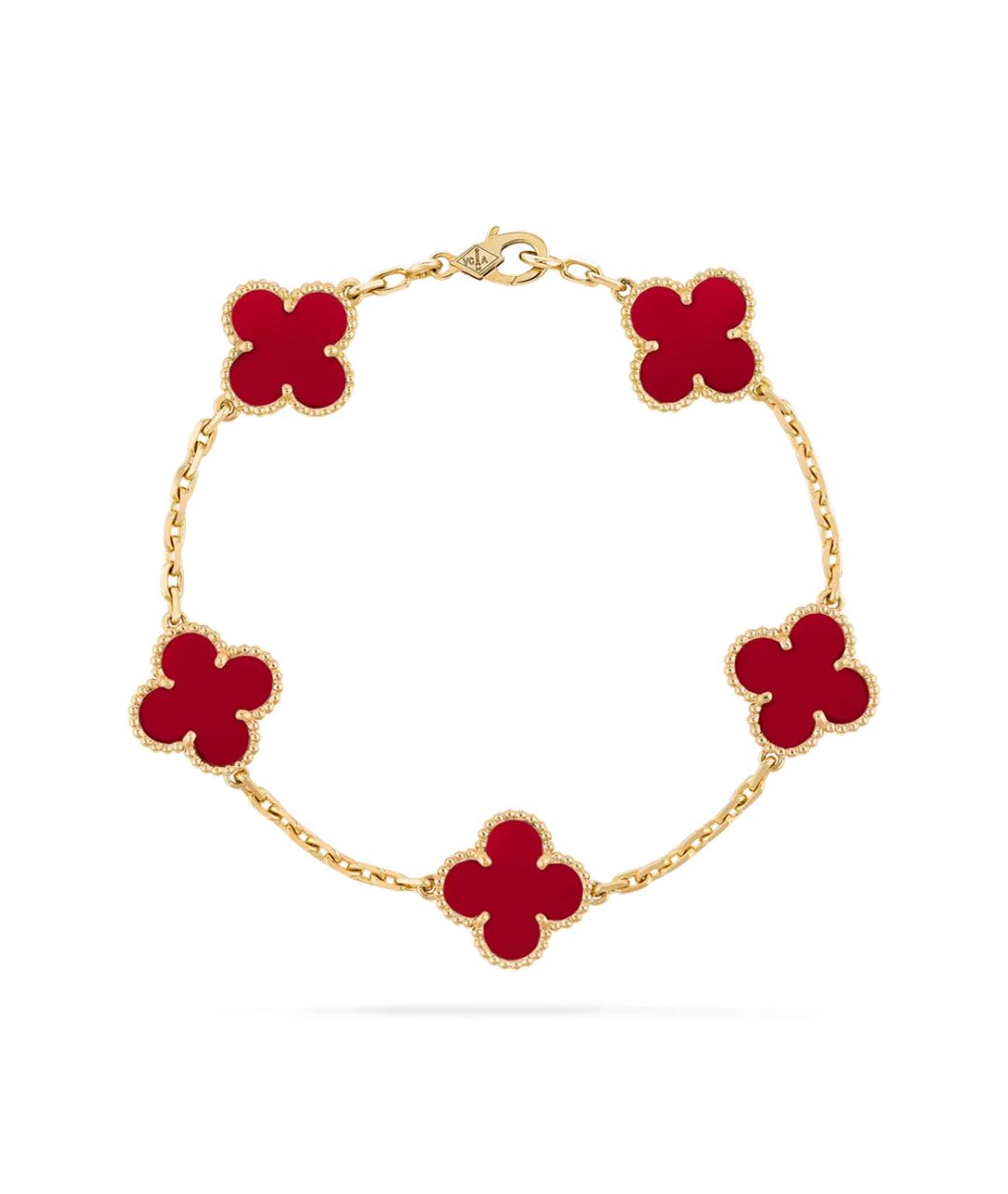 VAN CLEEF & ARPELS Красный браслет из желтого золота, фото 2
