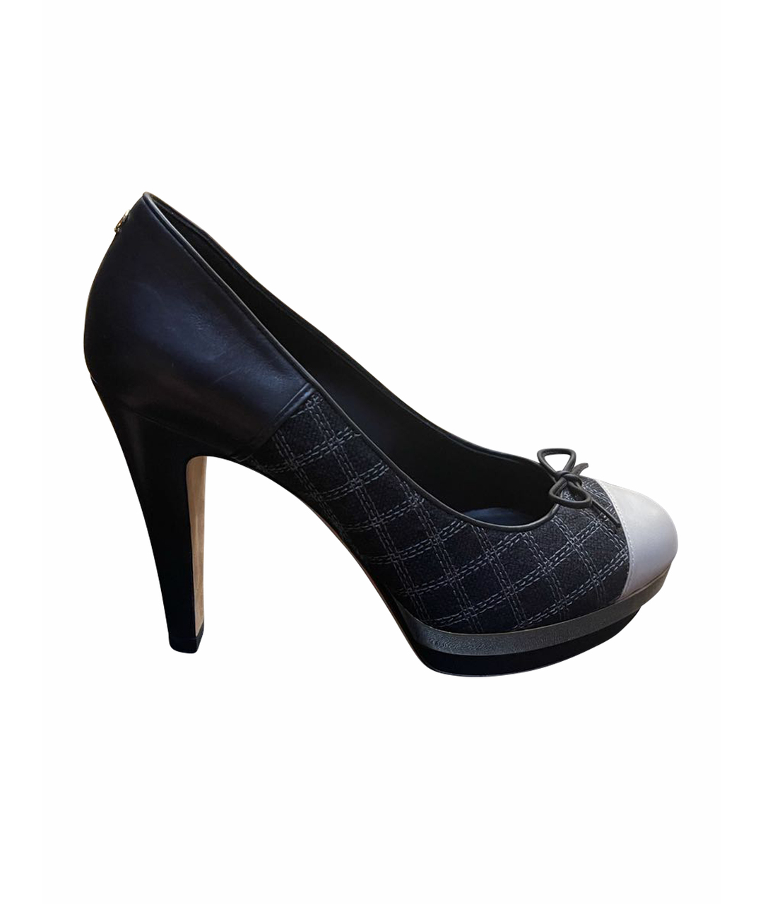 CHANEL PRE-OWNED Черные текстильные туфли, фото 1