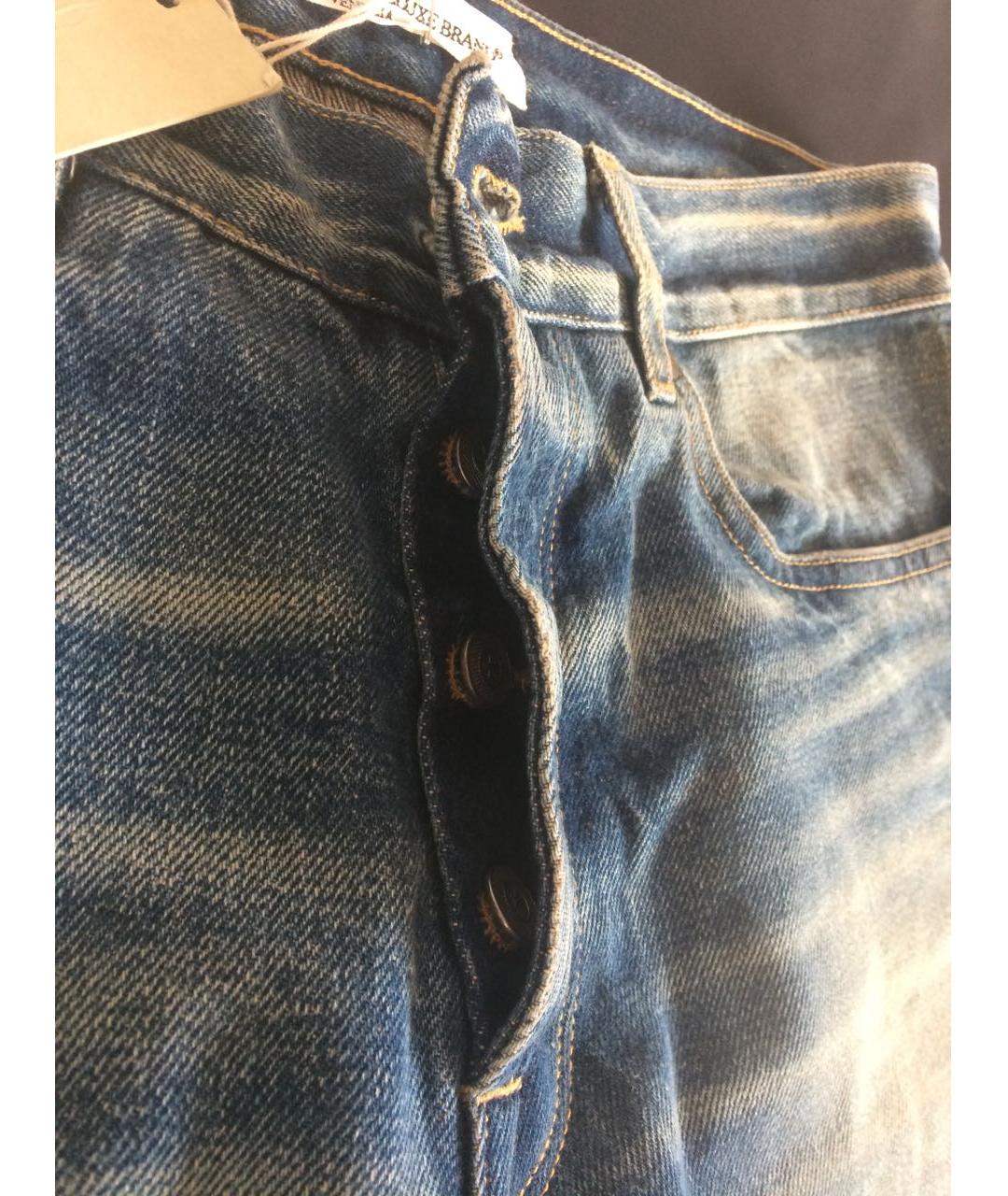 GOLDEN GOOSE DELUXE BRAND Голубые хлопковые прямые джинсы, фото 6