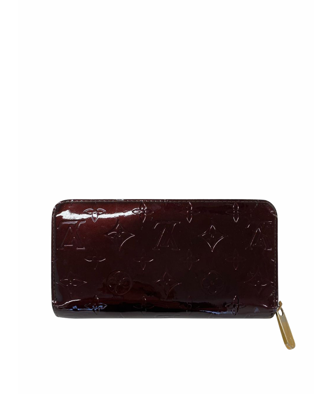 LOUIS VUITTON Бордовый кошелек из лакированной кожи, фото 1